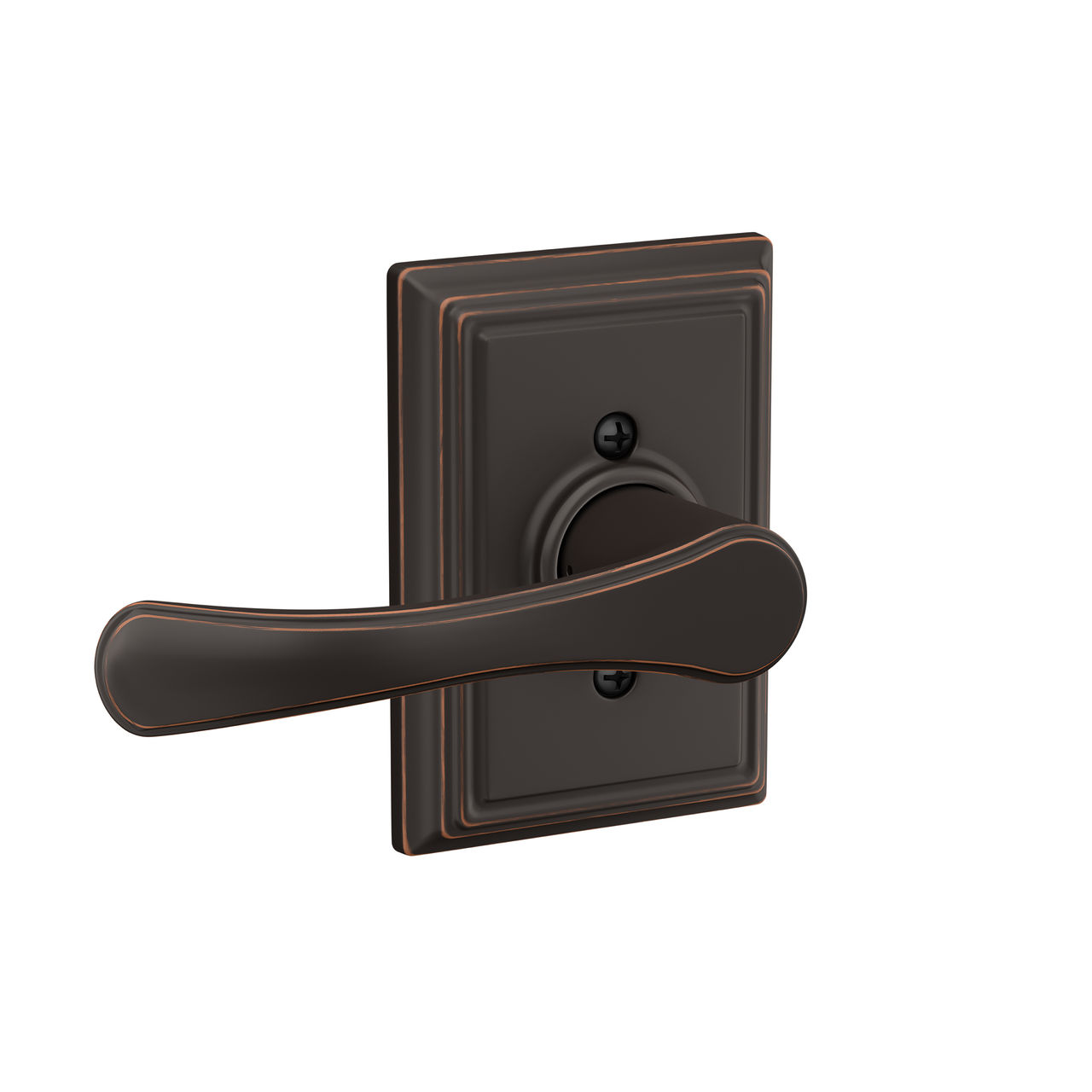 Avila Lever Hall & Closet Lock with Addison Trim