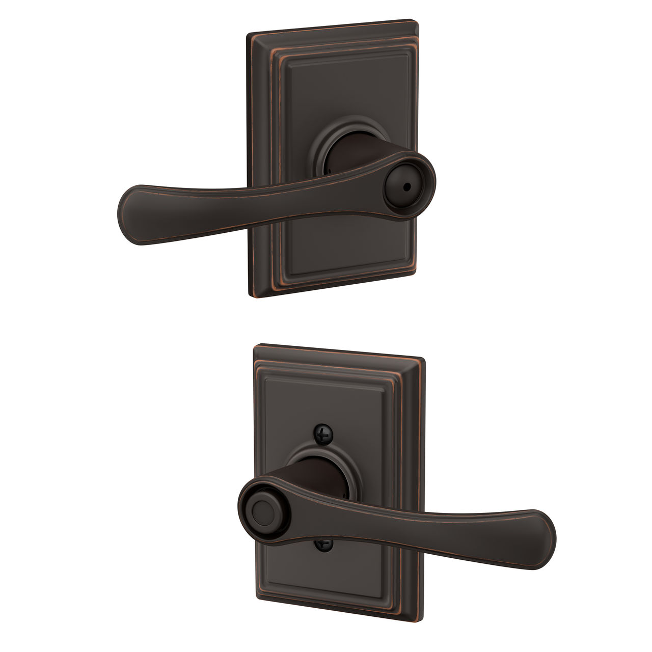 Avila Lever Bed & Bath Lock with Addison Trim