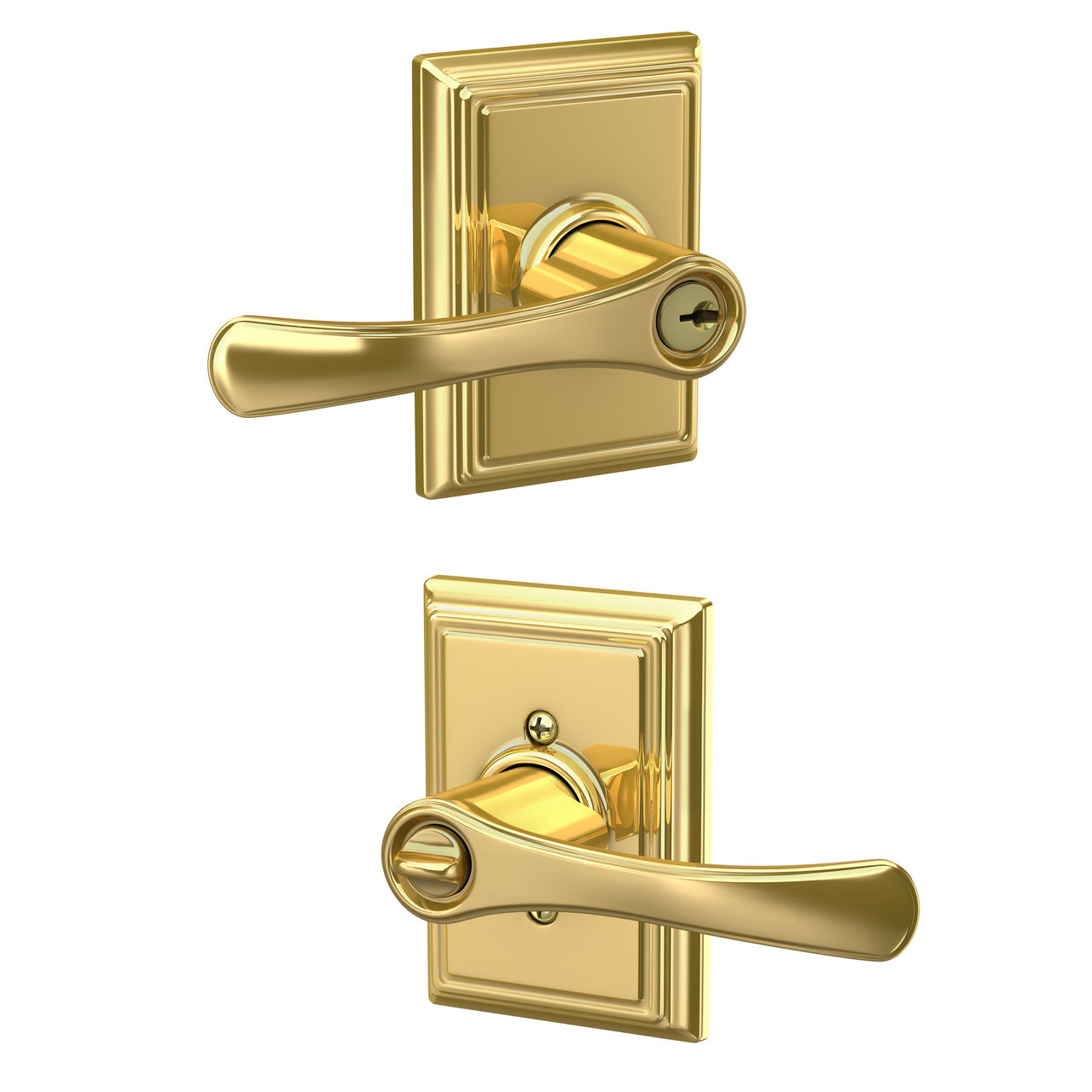 Avila Lever Keyed Entry Lock with Addison Trim