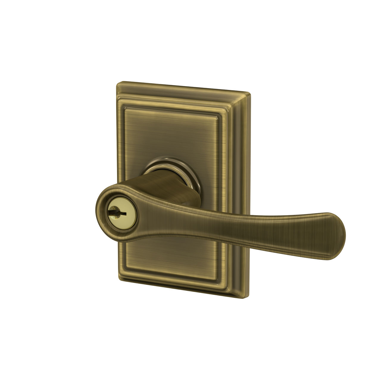 Avila Lever Keyed Entry Lock with Addison Trim