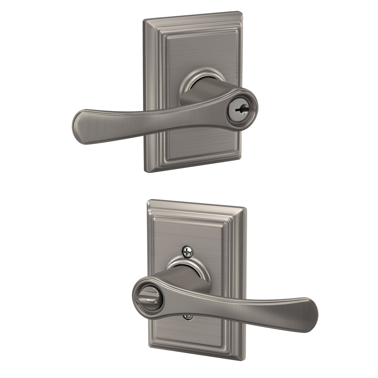 Avila Lever Keyed Entry Lock with Addison Trim