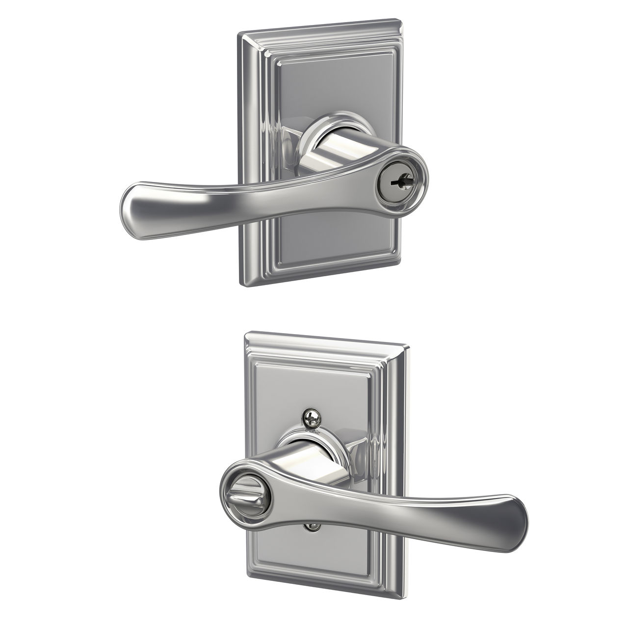 Avila Lever Keyed Entry Lock with Addison Trim