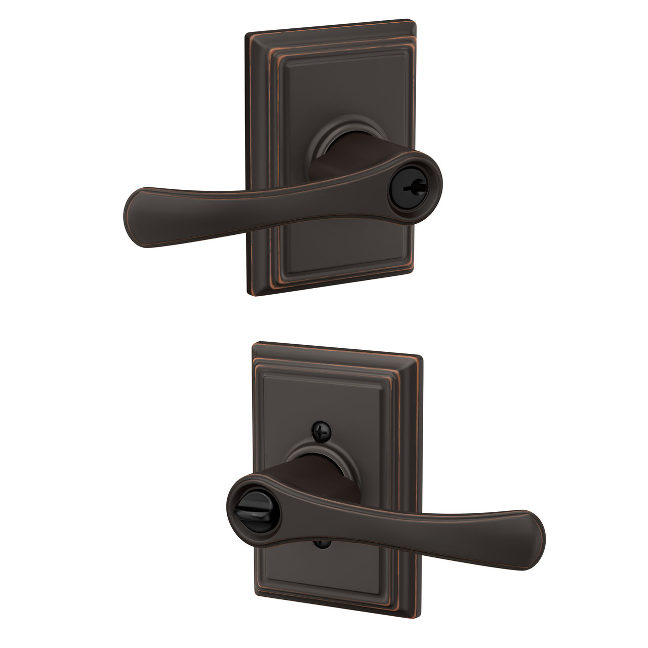Avila Lever Keyed Entry Lock with Addison Trim