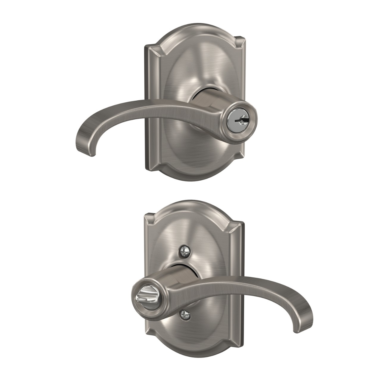 Whitney Lever Keyed Entry Lock with Camelot Trim
