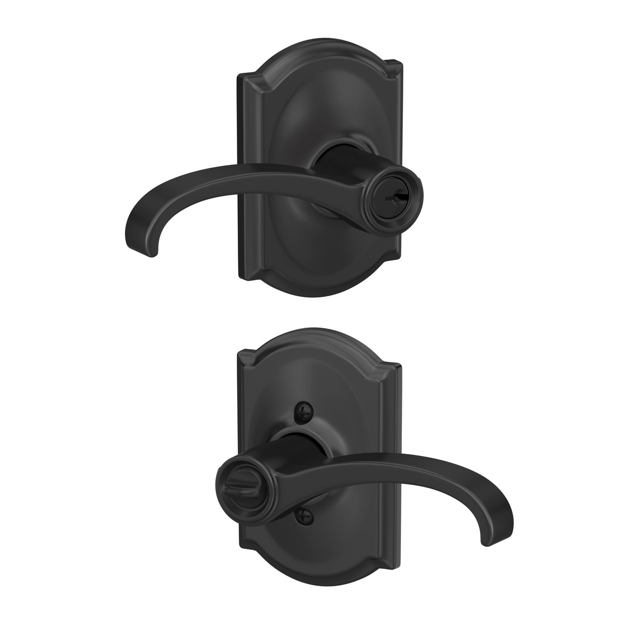 Whitney Lever Keyed Entry Lock with Camelot Trim