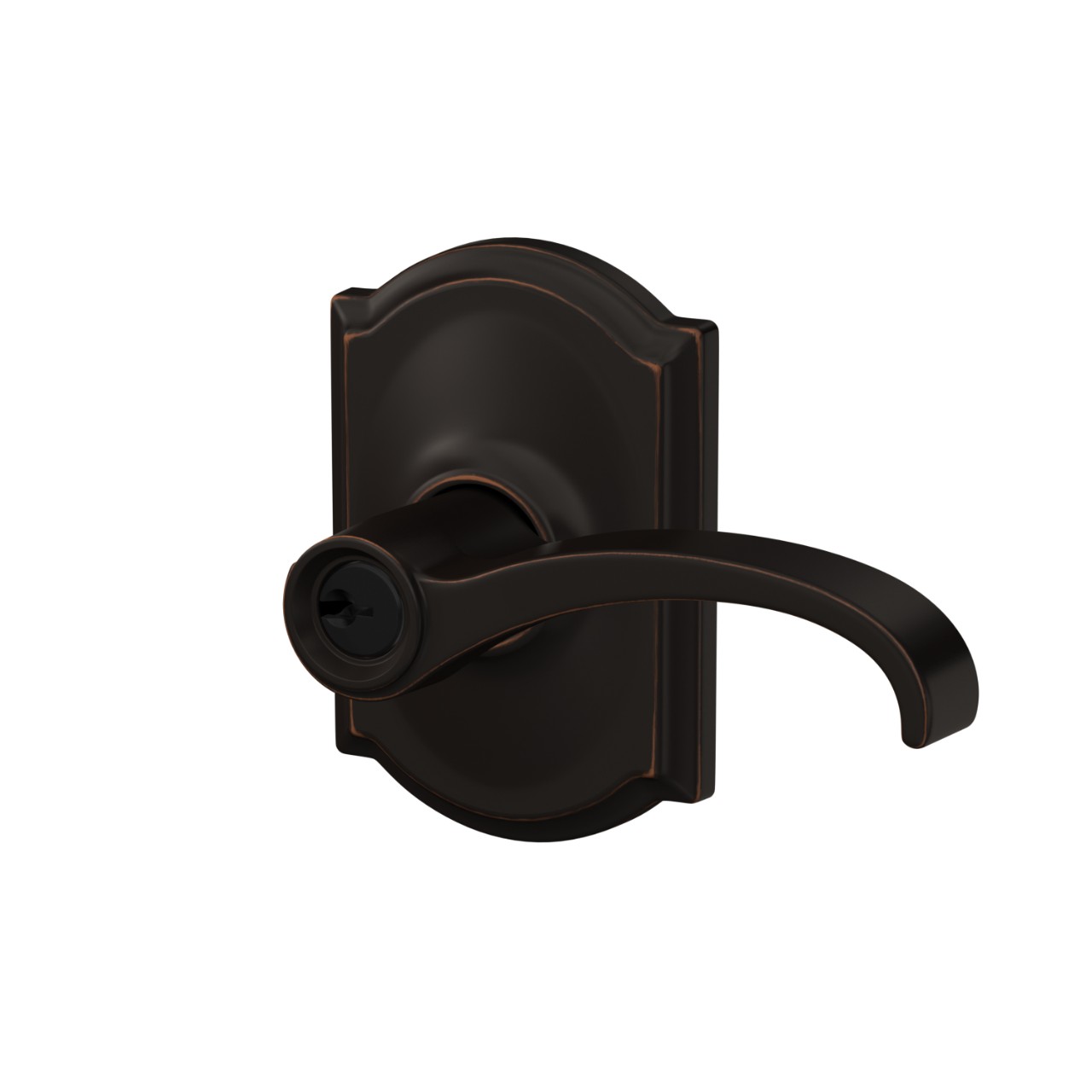 Whitney Lever Keyed Entry Lock with Camelot Trim